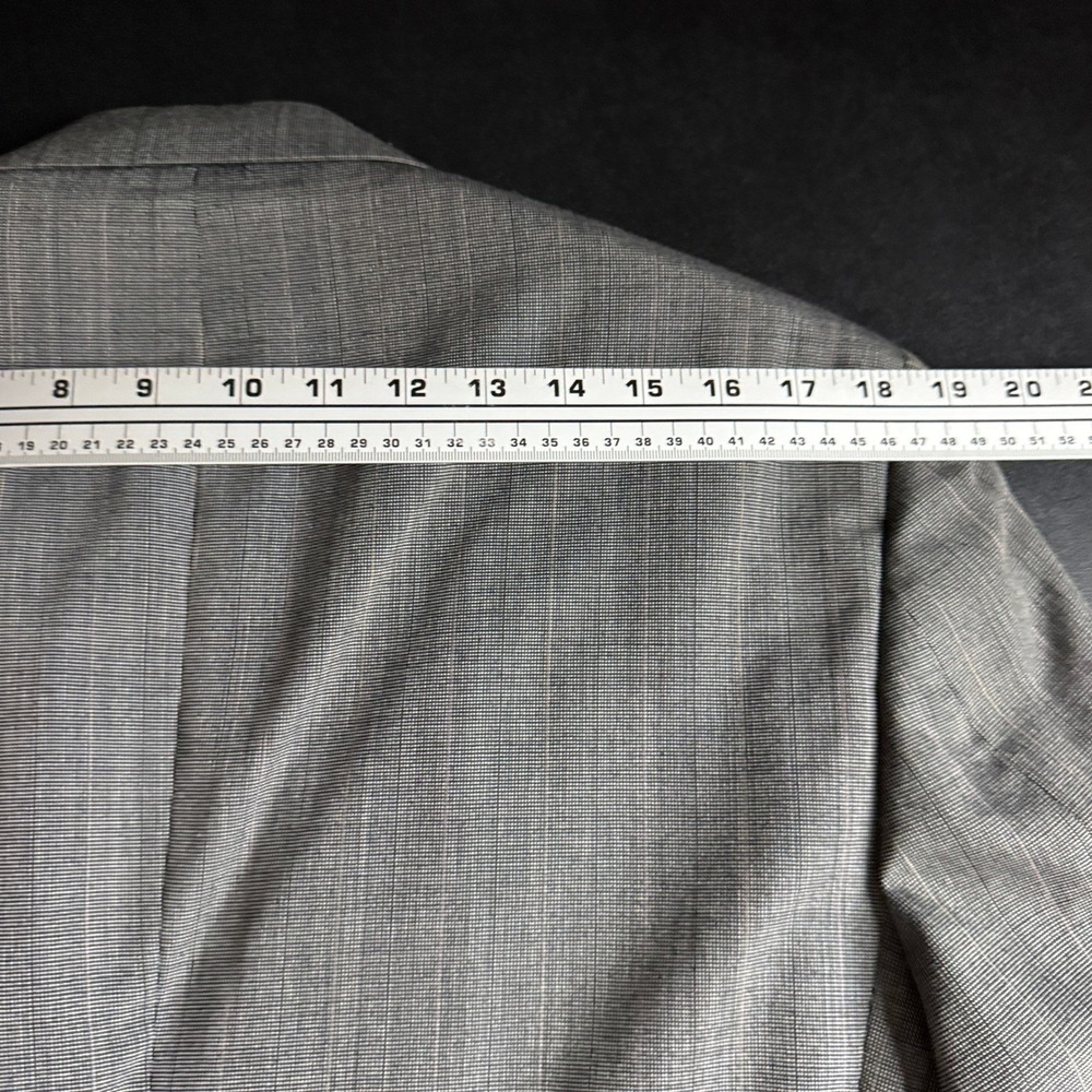 Palm Beach Suit Mens 40R 31x30 Grey Pinstripe Vintage 2-Piece Wool Blend USA - Picture 10 of 13